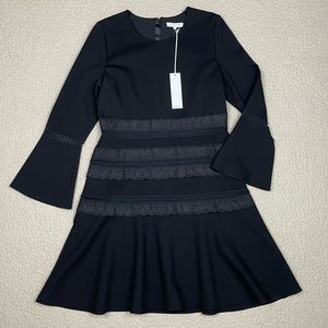 Kobi Halperin Stretch Ponte Eyelet Lace Fit & Fare Dress